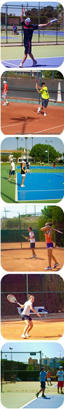cours de tennis pour adolescents en Espagne